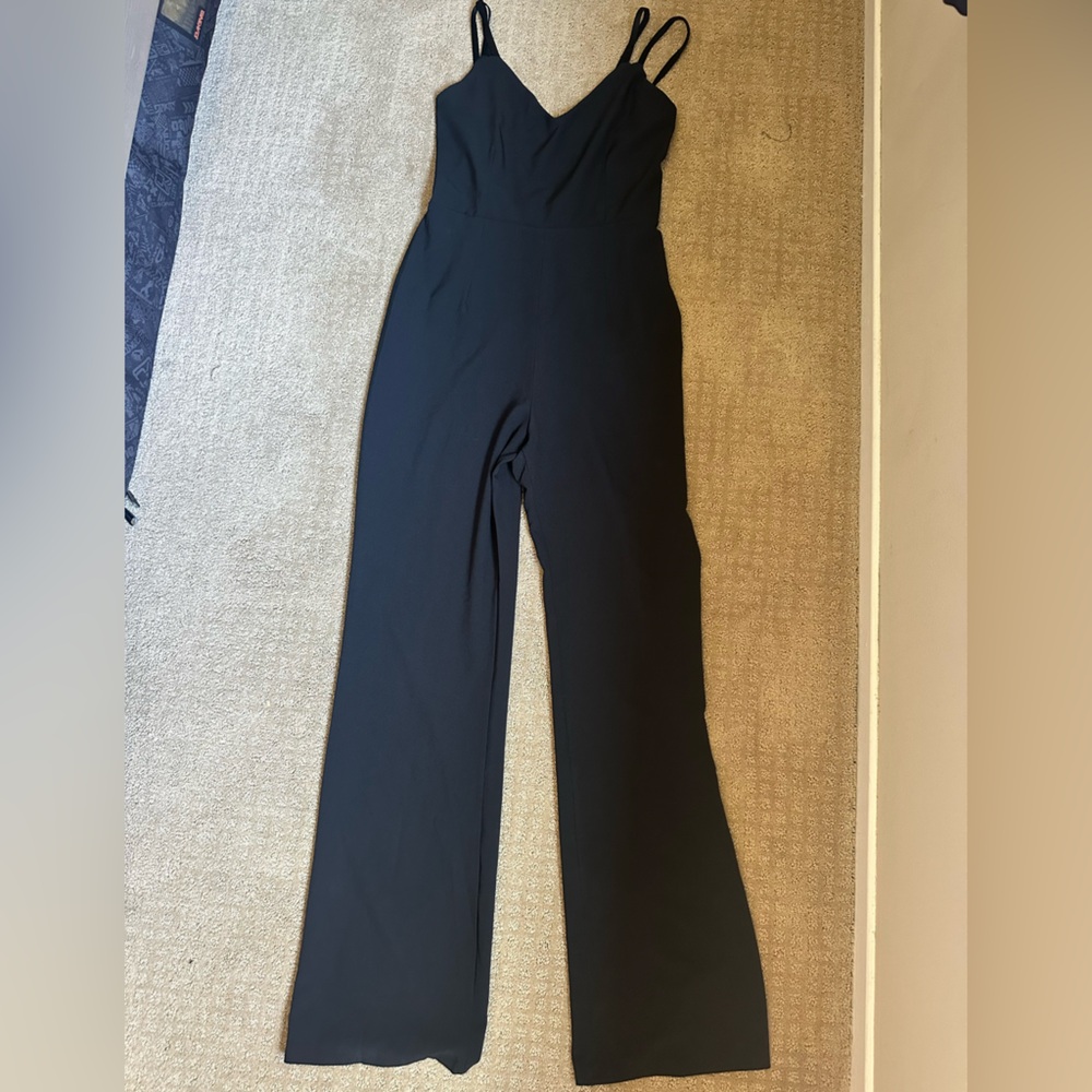 Chic Black Wide Leg Women's Jumpsuit